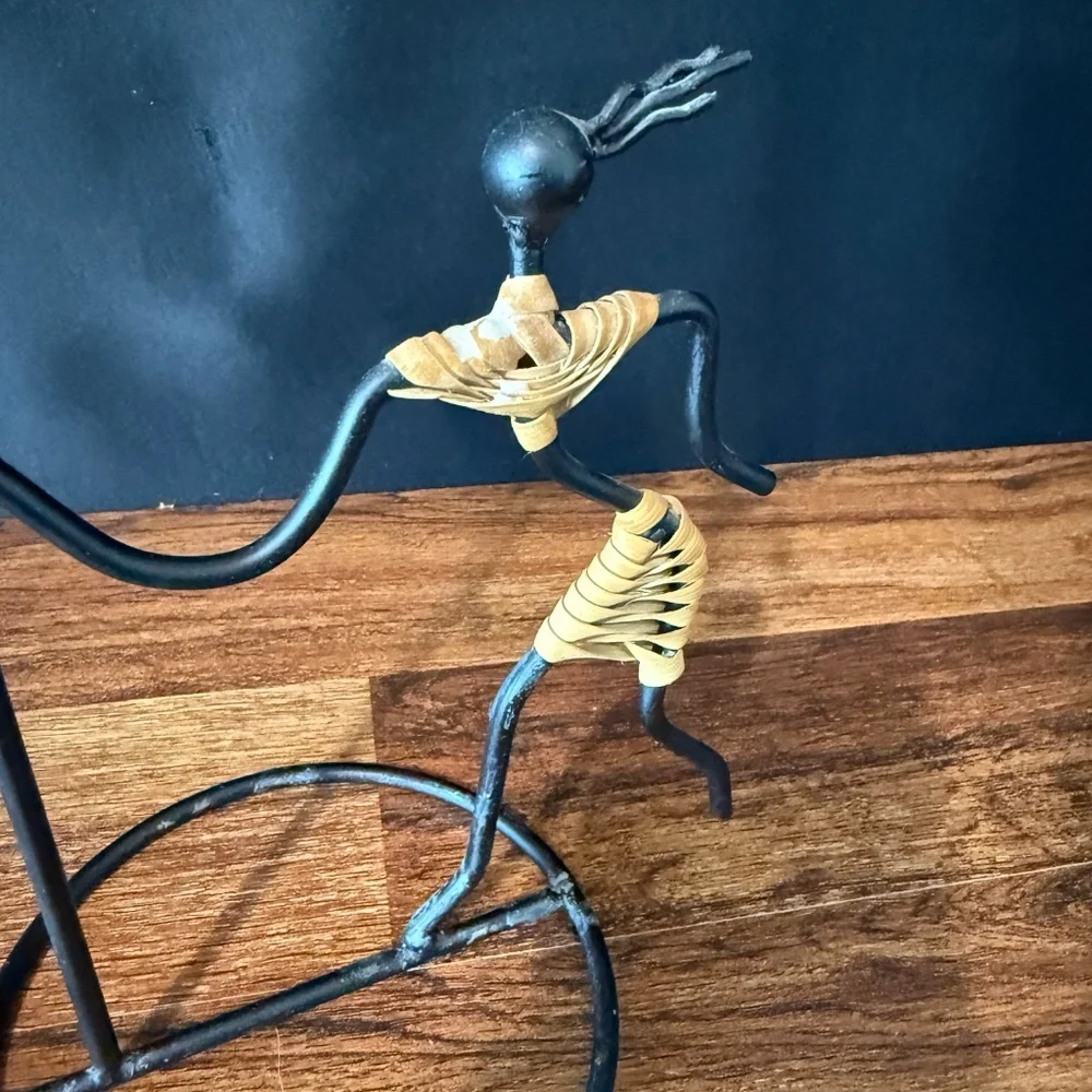 Metal Dancing Woman Candle Holder